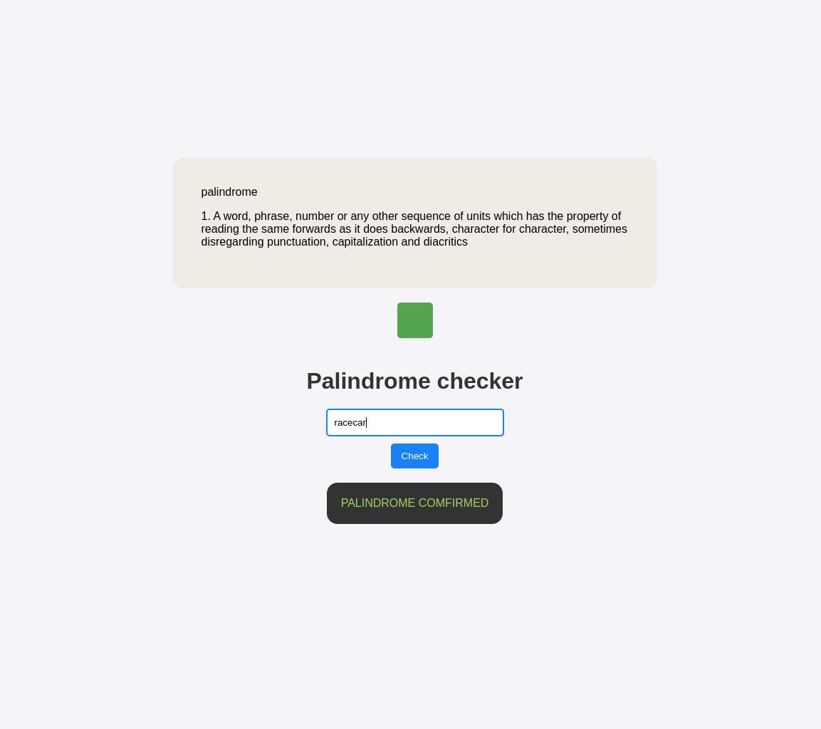Palindrome Checker